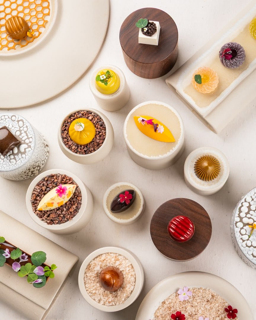 Een verzameling verfijnde patisserie